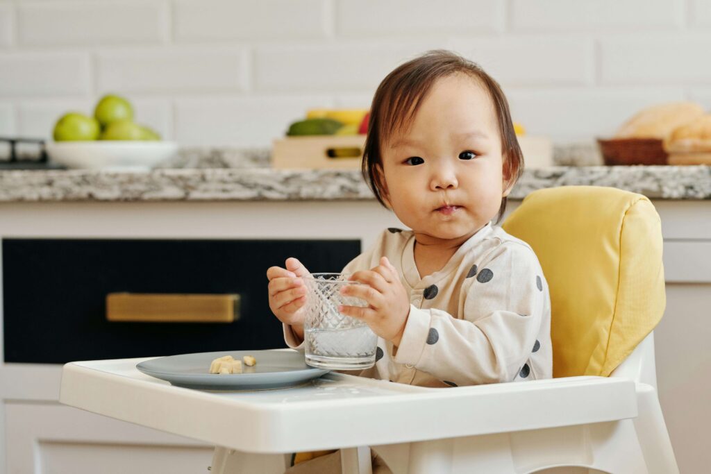 Child drinking water